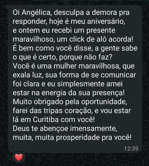 Depoimento de participante