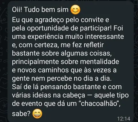 Depoimento de participante