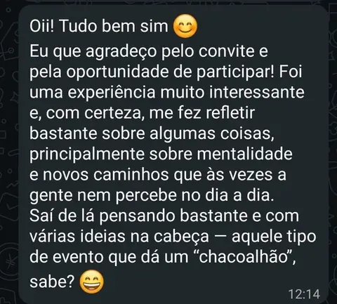 Depoimento de participante